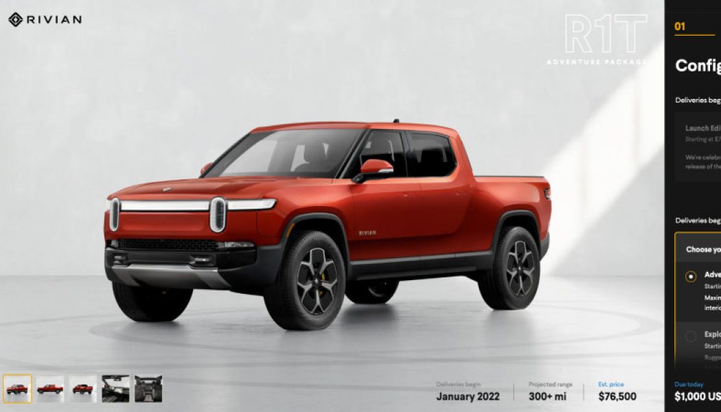 Build Your Own Electric Rivian R1S SUV and R1T Pickup—the Configurators Are Now Live