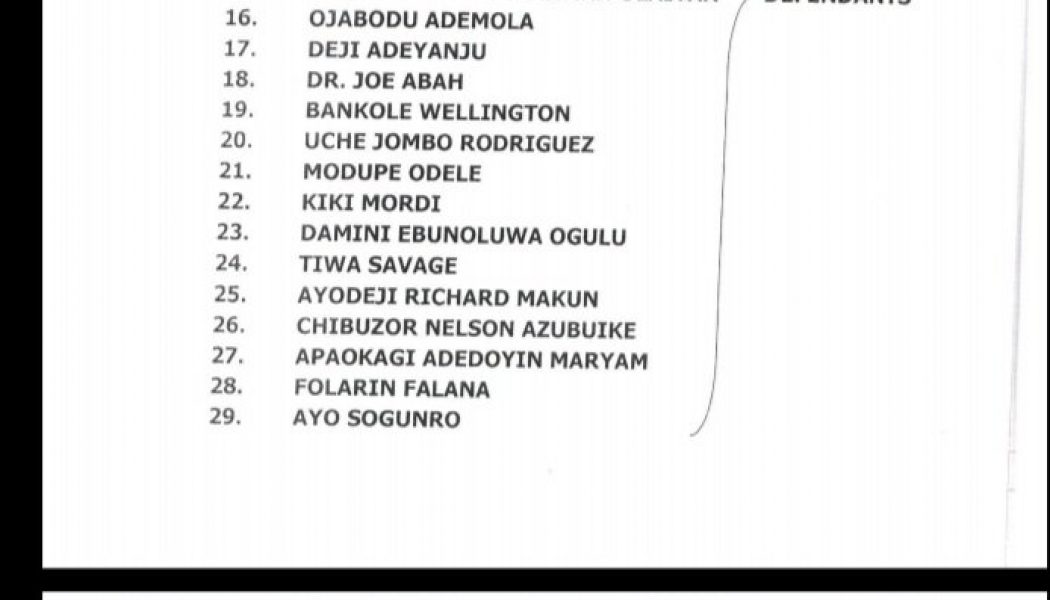 #EndSARS: Court orders probe of Sam Adeyemi, Davido, Tuface, others