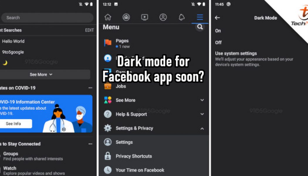 Facebook Tests Dark Mode for Mobile