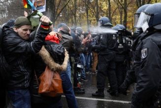 German police clash with protesters angry at Angela Merkel’s coronavirus law