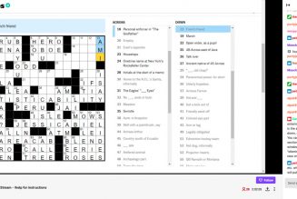 Soothe your election nerves by solving crossword puzzles together on Twitch