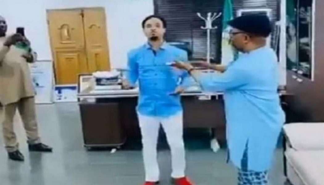 Abia governor suspends chief of staff for spraying naira notes