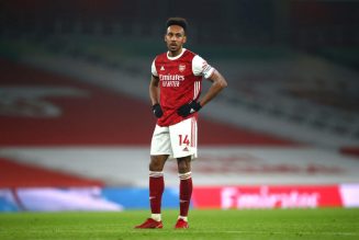 Arteta says Aubameyang is not undroppable but provides him with his full support