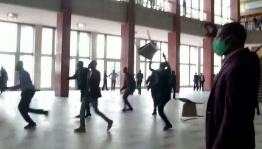 Congo lawmakers hurl chairs in parliament brawl