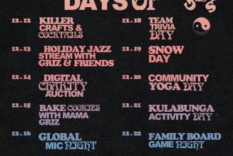 GRiZ Raises $125,000 for Charity During 7th Annual 12 Days of GRiZMAS