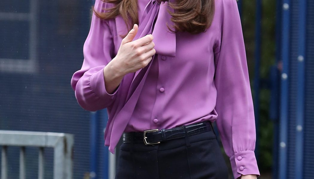 Is Kate Middleton Wearing Her Purple Gucci Blouse Backwards? Fans Are Convinced