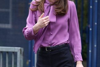Is Kate Middleton Wearing Her Purple Gucci Blouse Backwards? Fans Are Convinced