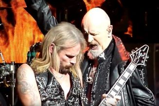 JUDAS PRIEST’s ROB HALFORD And RICHIE FAULKNER ‘Love Throwing Shapes’ On Stage