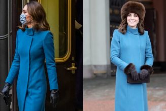Kate Middleton Loves Her Blue Catherine Walker Coat So Much, She Re-Wore It Two Years Later