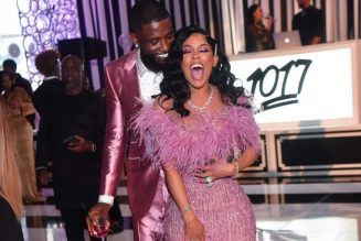 Keyshia Ka’Oir Blesses Gucci Mane With Ridiculously Large Chain To Remind Him He Is Ice’s Dad