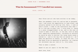 Nick Cave Says He Will Record a New Album in Lieu of Touring