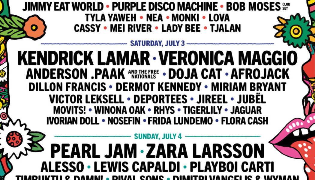 Pearl Jam, Kendrick Lamar, Post Malone to Headline Lollapalooza Stockholm