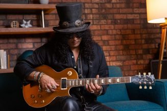 Slash Unveils Gibson “Victoria” Les Paul Standard Goldtop Electric Guitar