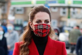 The Duchess of Cambridge Wore the Most Festive Tartan Face Mask From Designer Emilia Wickstead