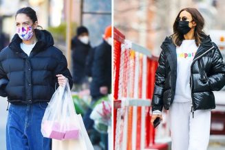 The Puffer Coats That Katie Holmes, VB and Other Celebs Are Wearing RN