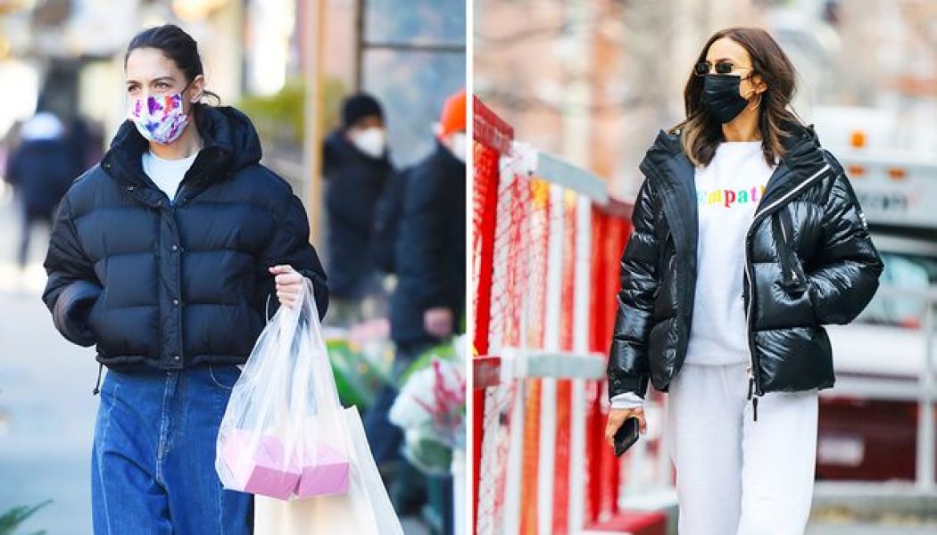 The Puffer Coats That Katie Homes, VB and Other Celebs Are Wearing RN