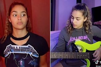 TikTok Star Shreds Metallica Songs on Guitar After She’s Called Out for Wearing Band’s T-Shirt: Watch