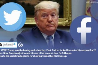 Facebook and Instagram Ban US President Trump for 24 Hours