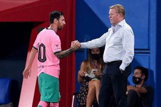 Ronald Koeman defends Lionel Messi after late red card