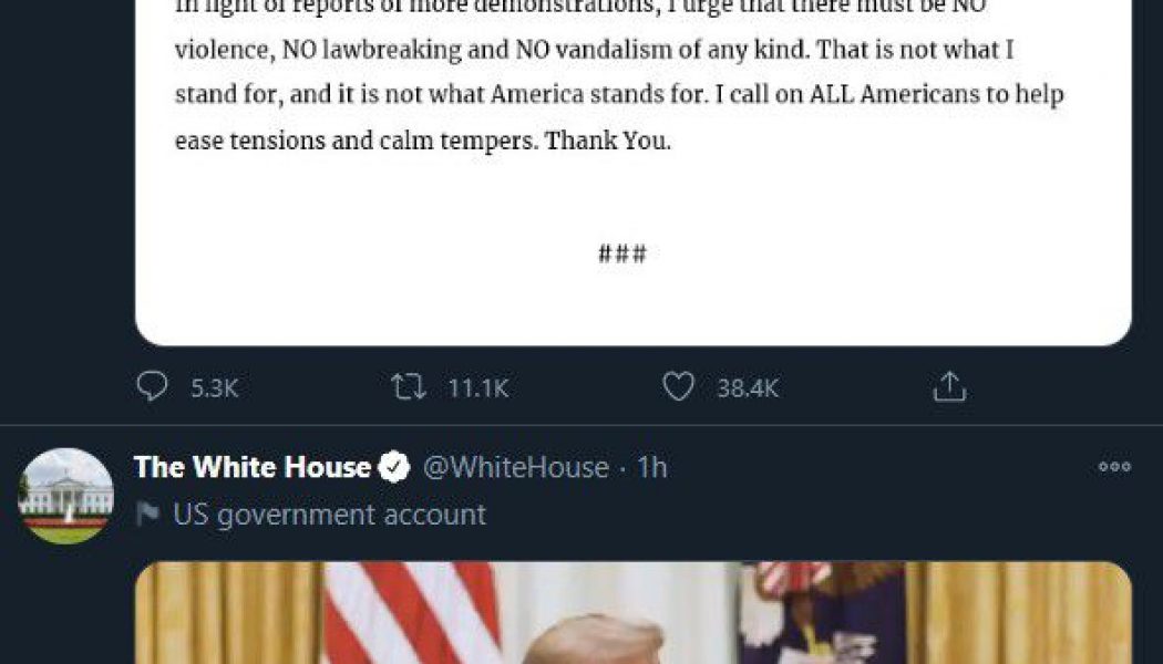 Twitter says a new video from Trump doesn’t break the rules