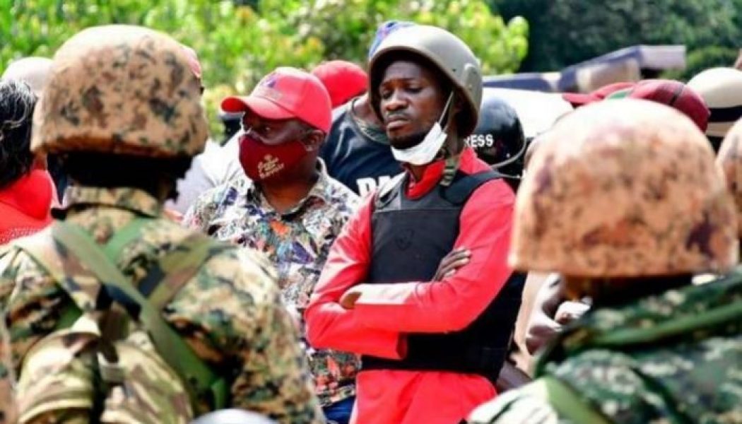 Ugandan presidential candidate Bobi Wine says military raided his home