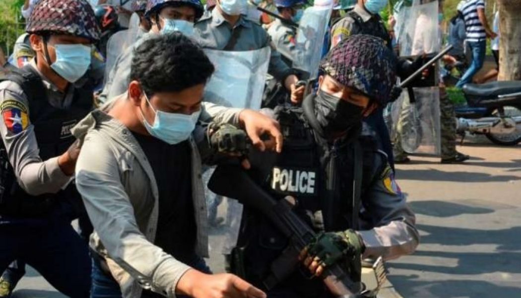 Myanmar police fire rubber bullets, wounding three, as hundreds of thousands protest