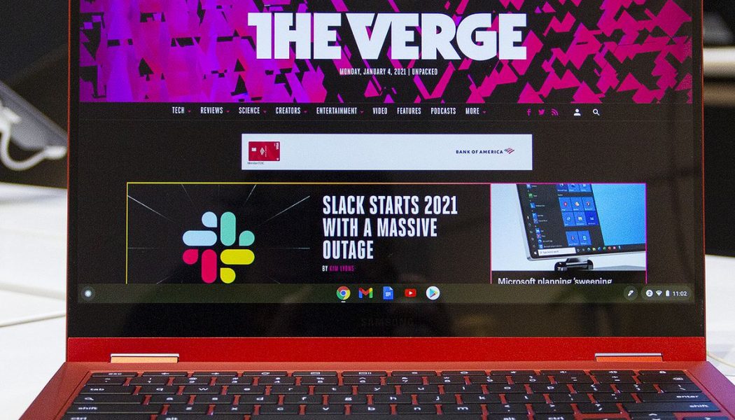 Samsung’s shiny red Galaxy Chromebook 2 is now available at Best Buy