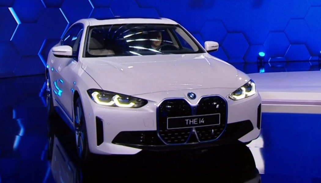 2022 BMW i4 EV Sedan First Look: Big Range, Big Power, Big Grille
