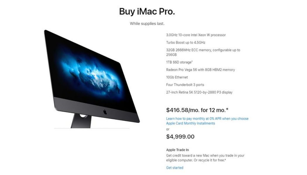 Apple Store lists iMac Pro base model as available ‘while supplies last,’ hinting it’s being discontinued