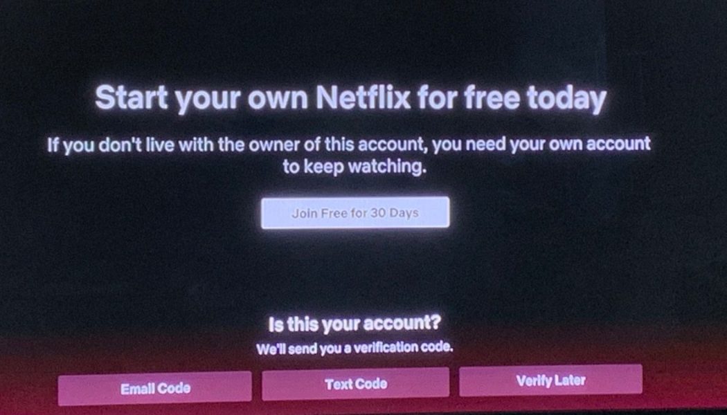 Netflix Testing Feature to Crack Down on Password Sharing
