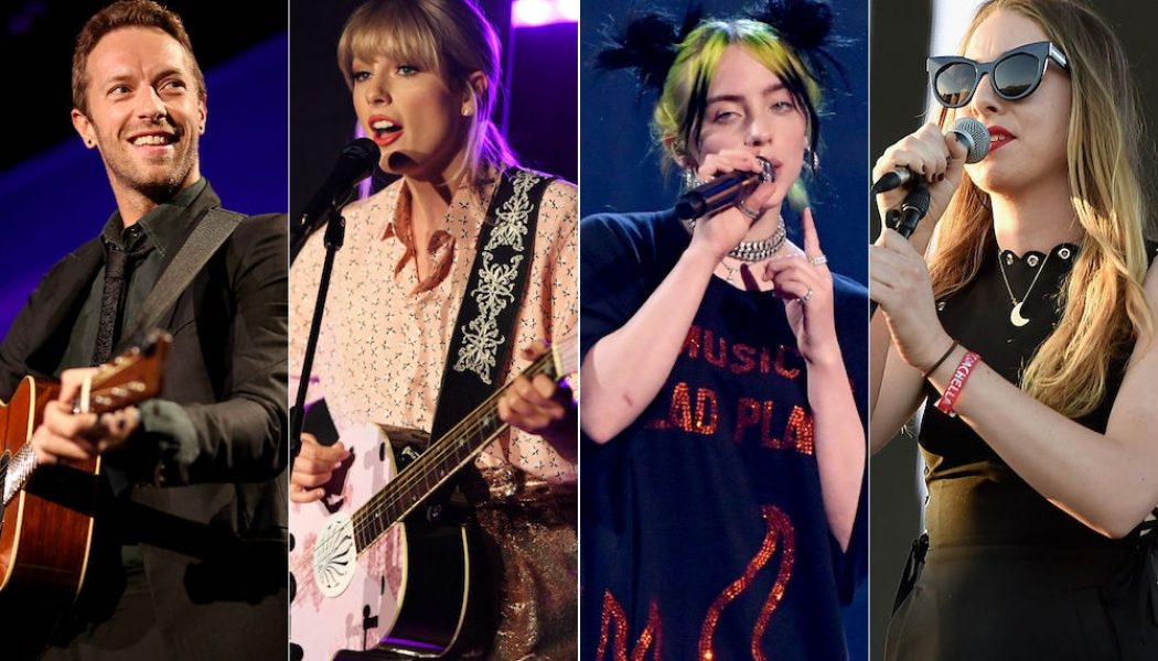 Taylor Swift, Chris Martin, Haim and Billie Eilish Set to Perform at 2021 Grammy Awards