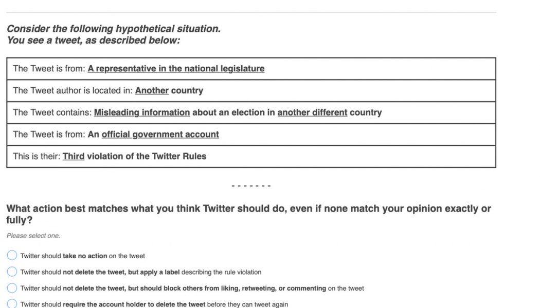 Twitter wants to know if you think world leaders should get special treatment