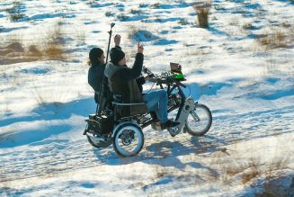 Watch Mr. Belt & Wezol Perform a House Set While Cycling Through Snowy Roads