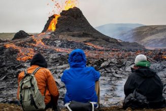 Watch this amazing footage of a drone flying right through an erupting volcano in Iceland