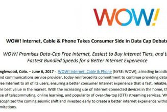 A cable company that prided itself on no data caps says you’re getting data caps because pizza