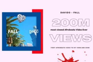 Davido Achieves Major Milestone on YouTube With “Fall” Video
