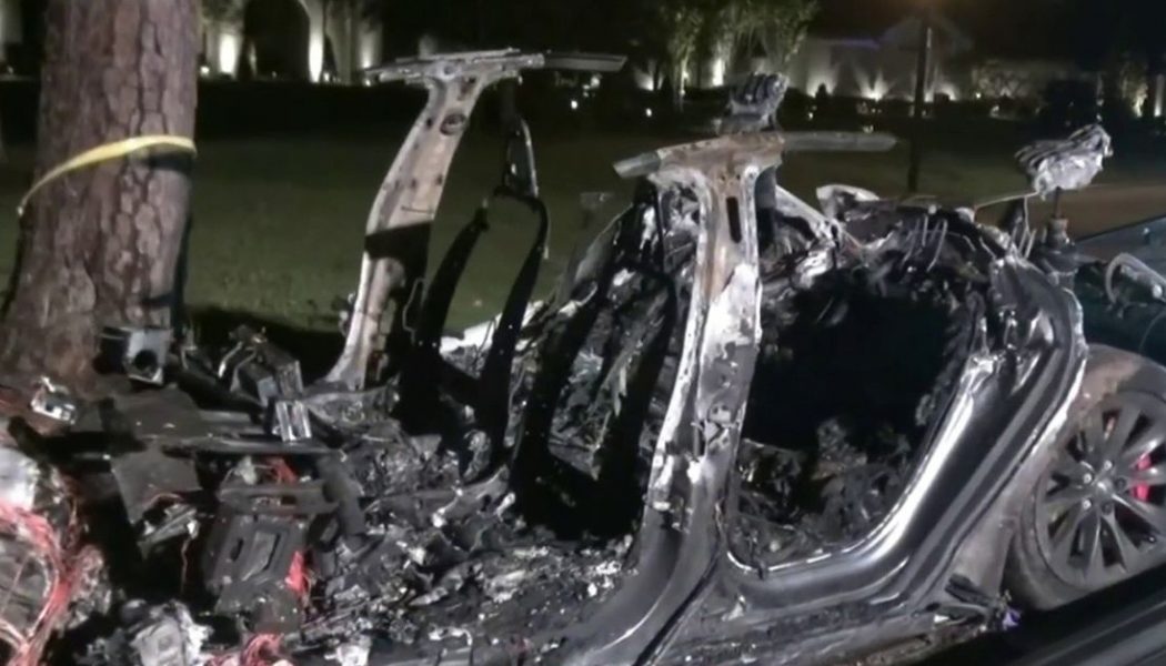 Tesla claims someone was in the driver’s seat in deadly Texas crash