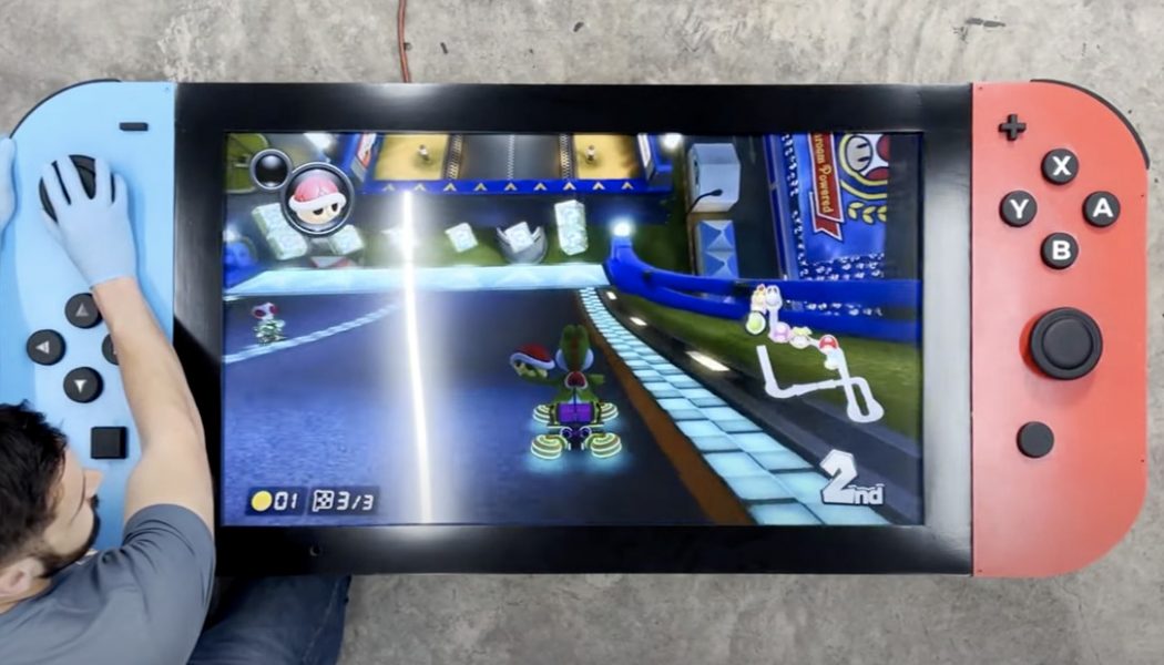 This Nintendo Switch is so big you can actually read the text in Skyrim