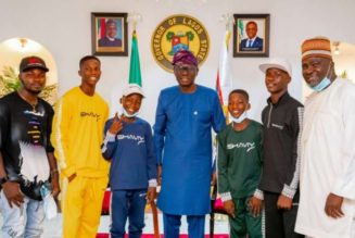 Lagos governor celebrates Ikorodu Bois