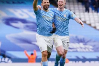 Sergio Aguero nets brace as Manchester City finish season in style with Everton bashing