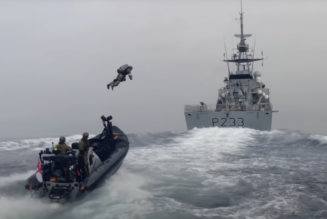 The Royal Navy is testing using jet suits to fight high-seas piracy