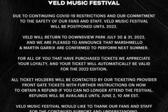Veld Music Festival Moves to 2022, Announces Headliners Martin Garrix and Marshmello