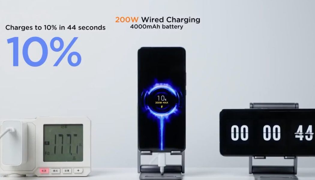 Xiaomi says it can now fully charge a phone in eight minutes at 200W