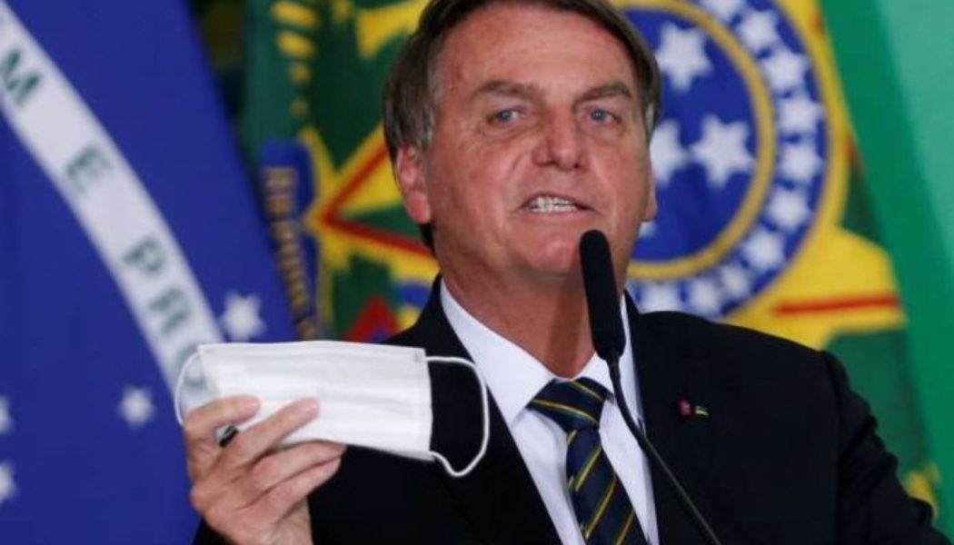 Brazilian president fined for not wearing mask