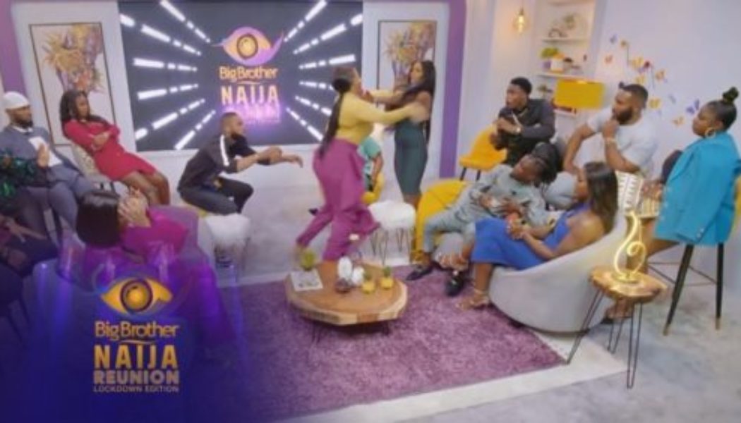 Kaisha and Lucy fight on BBNaija Reunion show