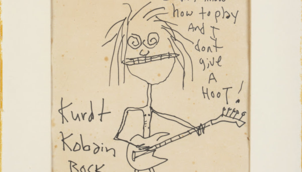 Kurt Cobain Self-Portrait Caricature Sold for $281,250 at Music Icons Auction