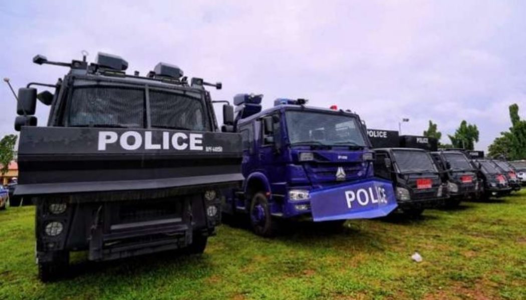 President Buhari inaugurates police equipment in Lagos