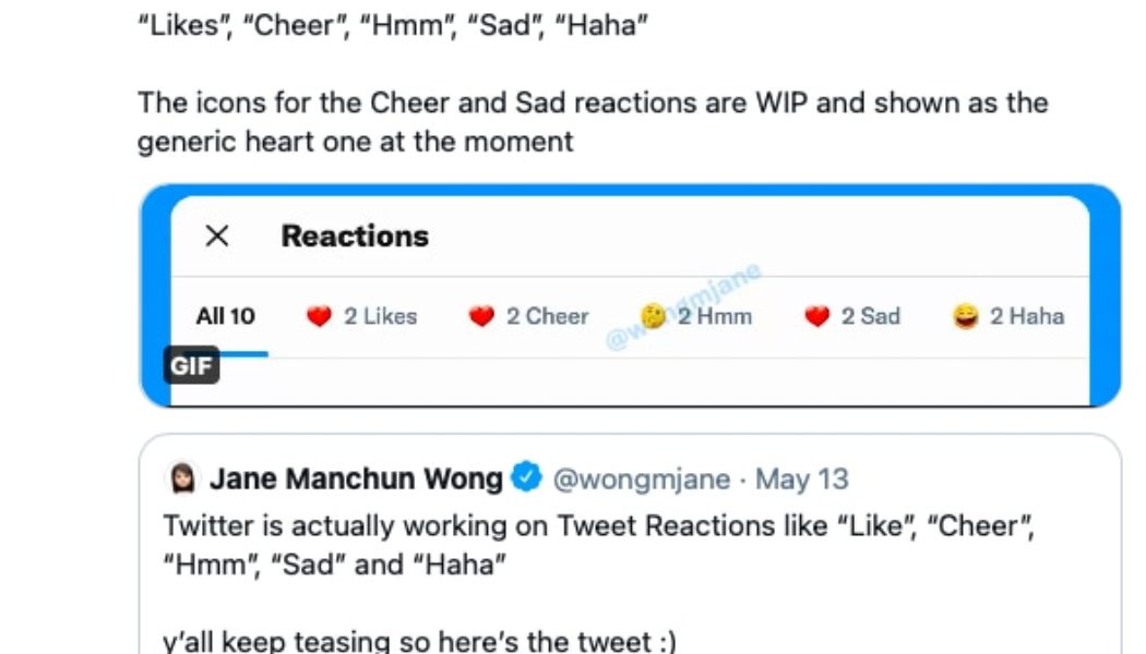 Twitter is Testing New Facebook-like Tweet Reactions