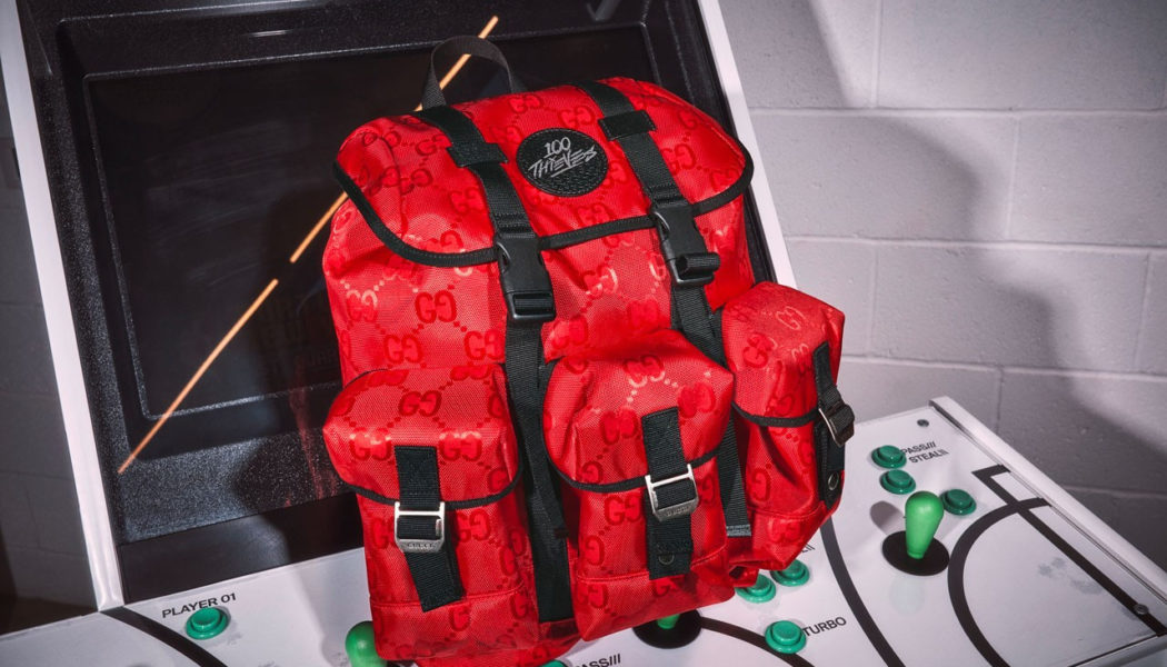 HHW Gaming: Gucci x 100 Thieves Team Up For Limited $2,500 Gaming-Punched Backpack