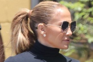 J.Lo Wore an Oversized Button-Down As a Dress With This 2000s Shoe Trend